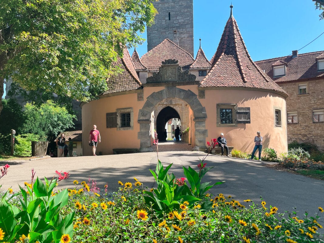 Rothenburg gardens and city gate